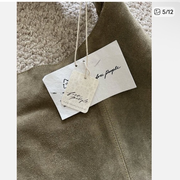 Free People Bobbi Slouch Suede Leather Bag. NWT!!! - Picture 5 of 8
